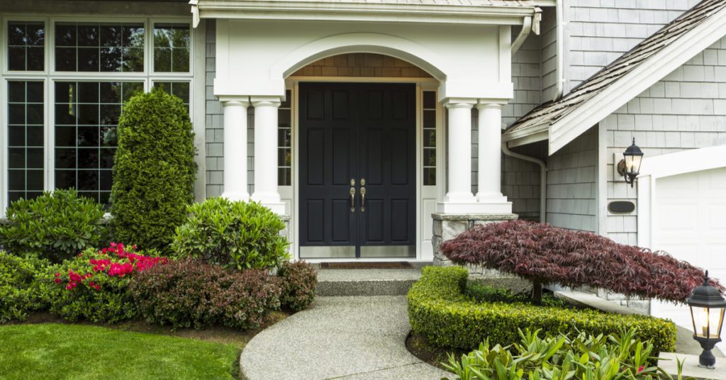 trending exterior house colors for 2021, black accents