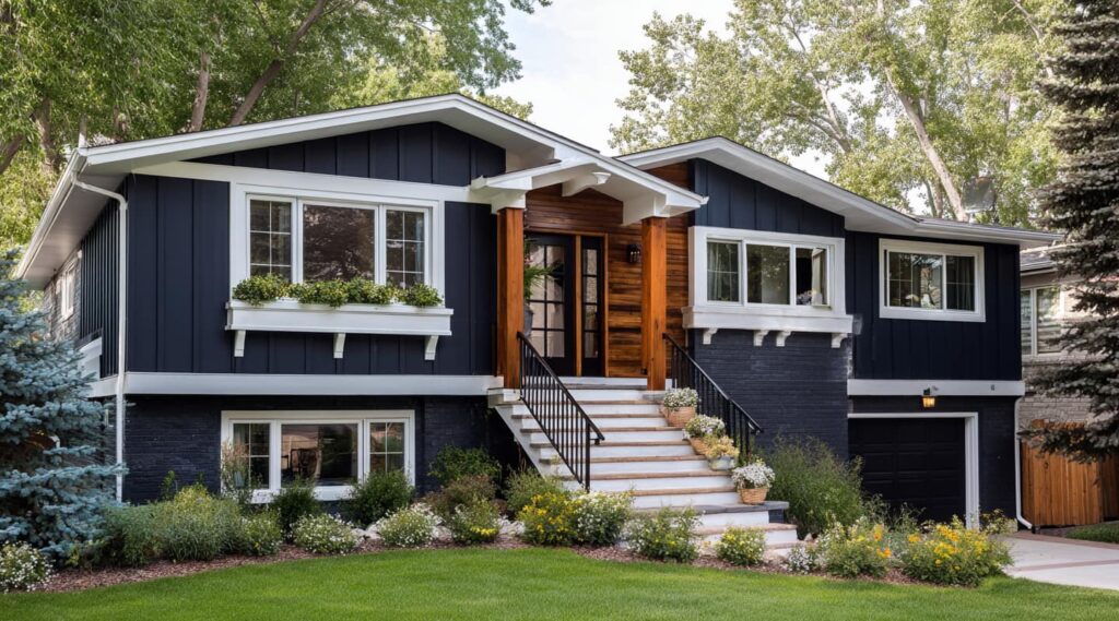 How To Choose the Best Paint Colors for Your Home in 2025 2 house exterior with front steps, wood, and plants